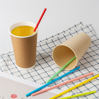 12mm 10mm Sharp Ending Bubble Tea Straw Individual Wrap