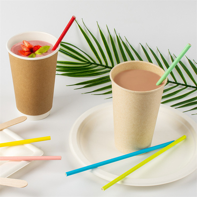 12mm 10mm Sharp Ending Bubble Tea Straw Individual Wrap