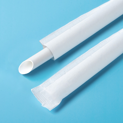 Biodegradable Drinking Paper Straw 6*197mm 8*230mm Non Toxic Custom Logo