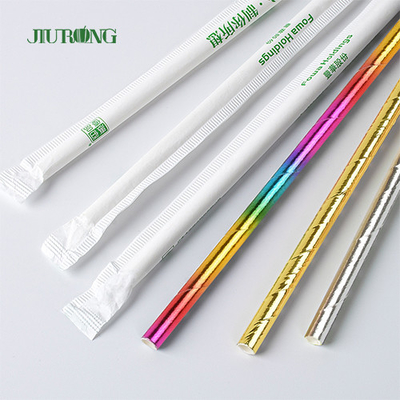 6mm 8mm 12mm Compostable Drinking Straw Individually Wrapped PLA Biodegradable