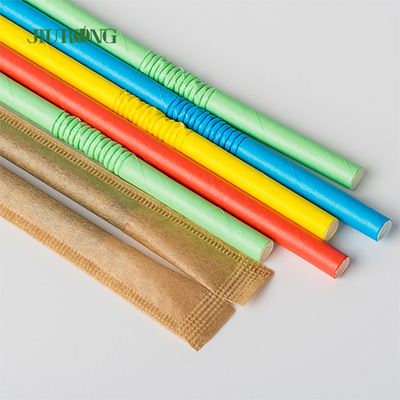 Bio Custom Straight Paper Drinking Straw For Coffee Boba Tea