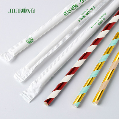 Commercial Biodegradable Kraft Paper Straw For Christmas Party