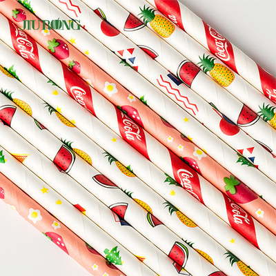 Eco Friendly Degradable Paper Straws Individually Wrapped Paper Drinking Straws