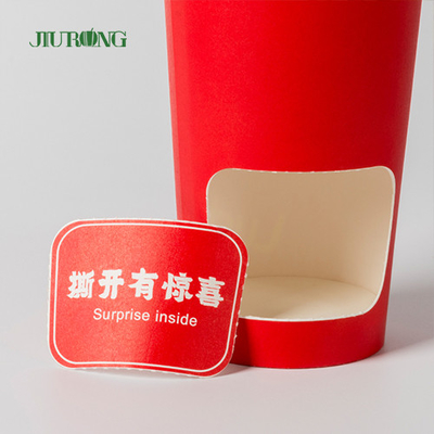 Custom Biodegradable Paper Cups 500ml Water Based Flexo Printing