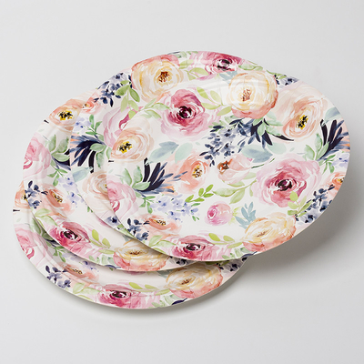 Embossing Biodegradable Paper Plates Thanksgiving Day Party Supplies Tableware