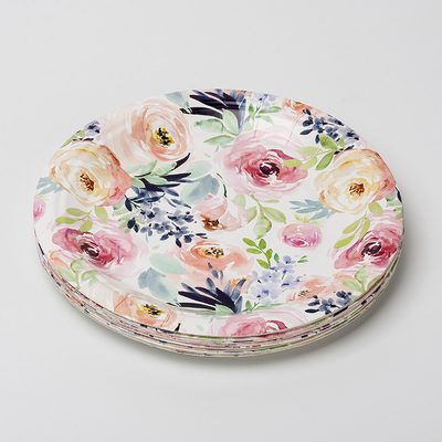 Embossing Biodegradable Paper Plates Thanksgiving Day Party Supplies Tableware