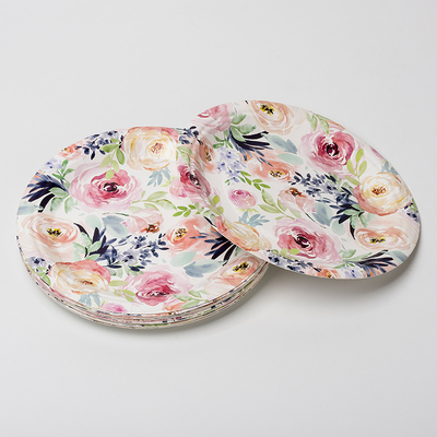 Embossing Biodegradable Paper Plates Thanksgiving Day Party Supplies Tableware