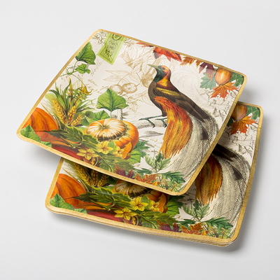 Eco Friendly Small Square Paper Plates Holiday Party Supplies Dish Tableware Set