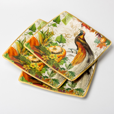Eco Friendly Small Square Paper Plates Holiday Party Supplies Dish Tableware Set