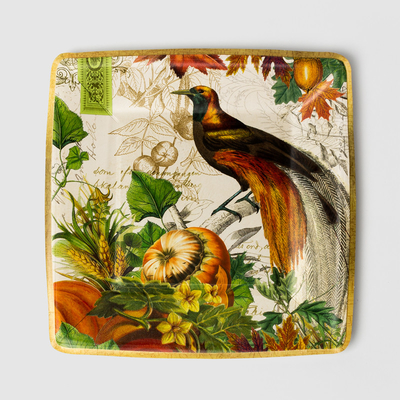 Eco Friendly Small Square Paper Plates Holiday Party Supplies Dish Tableware Set