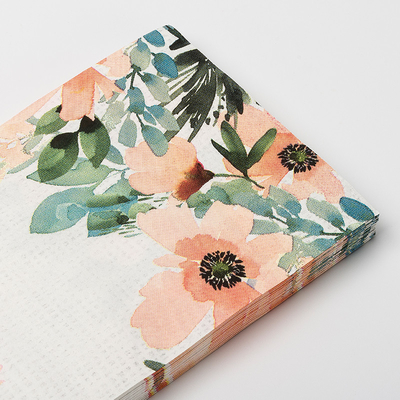 Custom Print Fashion Flower Disposable Paper Napkin Wedding Party Supplies