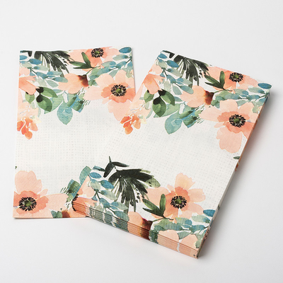 Custom Print Fashion Flower Disposable Paper Napkin Wedding Party Supplies