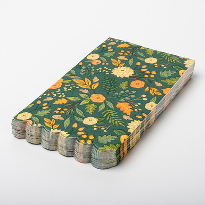 EU Biodegradable Disposable Cutlery Colorful Flower Design Valentine Day Party Paper Napkin