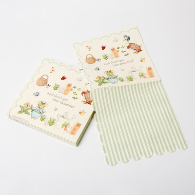 Eco Friendly Cartoon Paper Napkin Child Birthday Theme Party Supplies Set