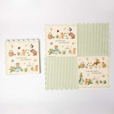 Eco Friendly Cartoon Paper Napkin Child Birthday Theme Party Supplies Set