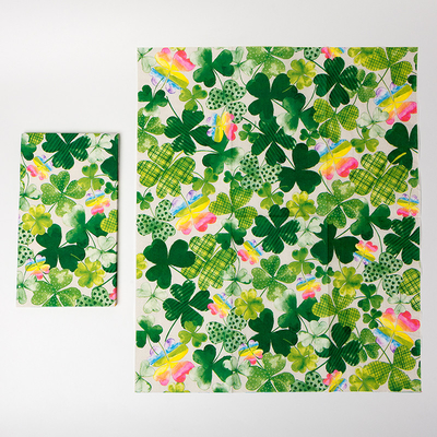 Partysprite Clover Design Biodegradable Paper Napkin Holiday Theme Party Supplies