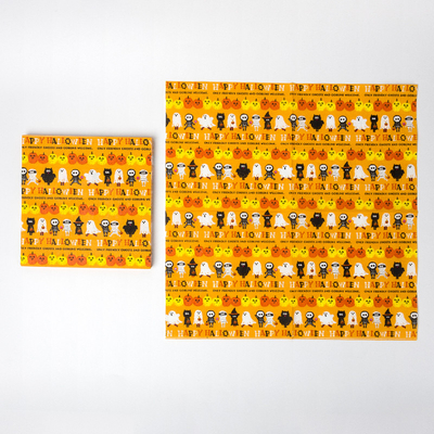 Safe Gold Paper Napkin Crazy Pumpkin Ghost Design Halloween Theme Party Supplies
