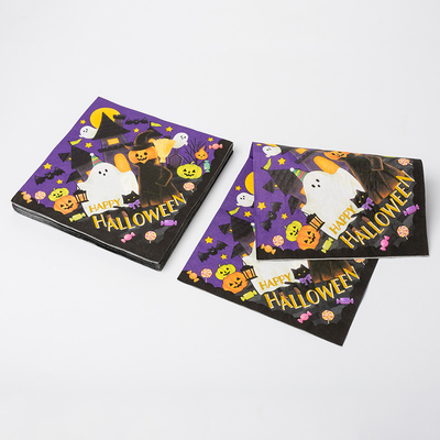 BRC Dinner Paper Napkin Party Sprite Crazy Pumpkin Monster Halloween Theme Party Supplies