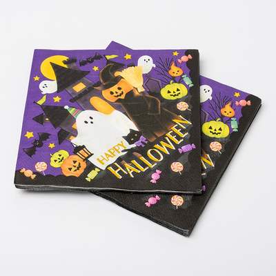 BRC Dinner Paper Napkin Party Sprite Crazy Pumpkin Monster Halloween Theme Party Supplies