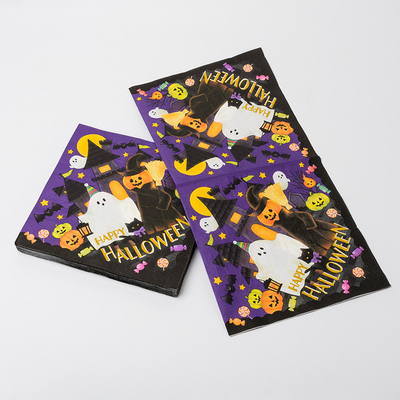 BRC Dinner Paper Napkin Party Sprite Crazy Pumpkin Monster Halloween Theme Party Supplies