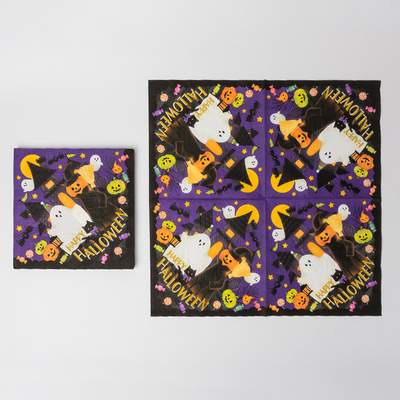 BRC Dinner Paper Napkin Party Sprite Crazy Pumpkin Monster Halloween Theme Party Supplies