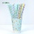 Golden Striped Biodegradable Paper Straw Kraft Christmas Straws 5*120mm