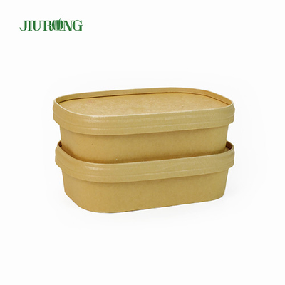 Waterproof Recyclable Paper Takeaway Bowl 1500ml Food Grade For Salad