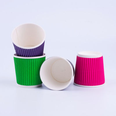Brown Corrugated Biodegradable Paper Cups 14oz hot drink coffee cup