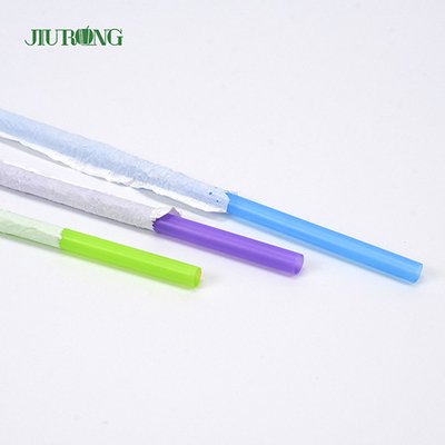 Eco Friendly Biodegradable Plastic Straw Paper wrapped 4.6*168mm