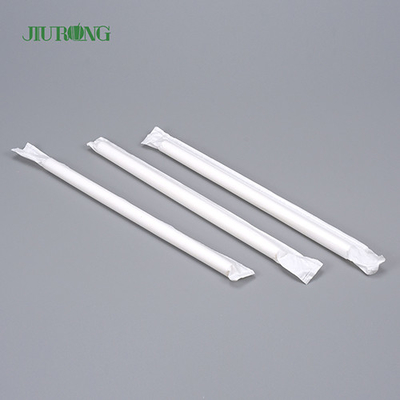 White Biodegradable Paper Straw Eco Friendly Food Grade 4.6mm Dia
