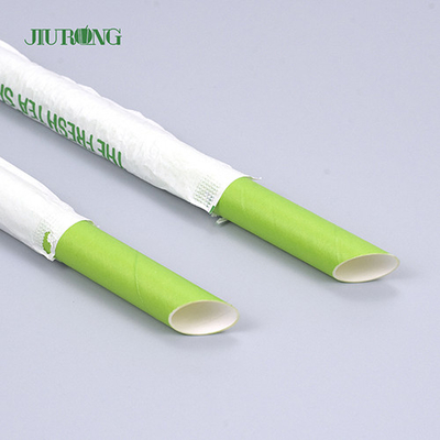 Jiurong Food Grade Biodegradable Paper Straws Christmas Eco Friendly