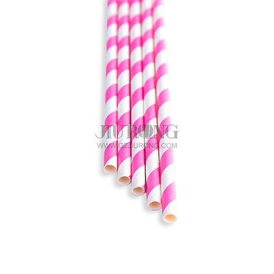 Cocktail Drinking Biodegradable Paper Straw 6*197mm Eco friendly