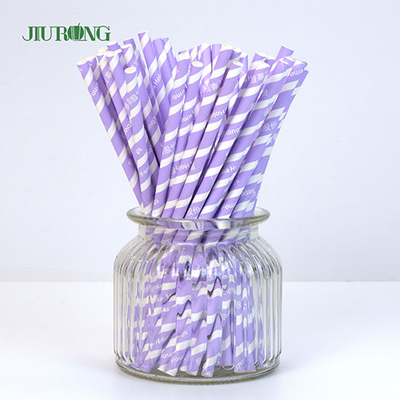 Straight Tube Biodegradable Paper Straw 60mm length Customized logo