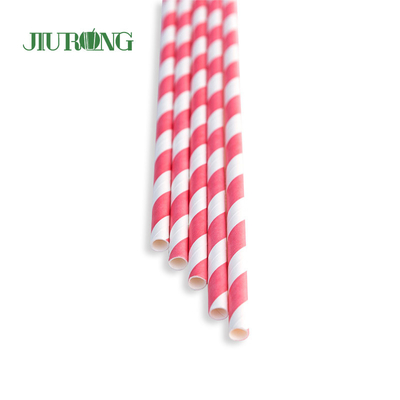 Fast Food Biodegradable Paper Straw Straight Tube Kraft Paper