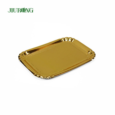 Golden Square Biodegradable Food Plates Eco Friendly Kraft Paper OEM ODM