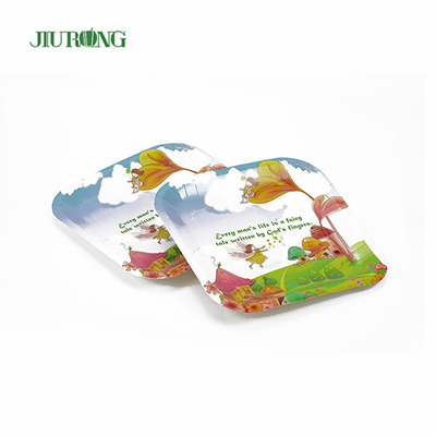 UV Coating Biodegradable Paper Plates Food Grade Recyclable Matt Lamination