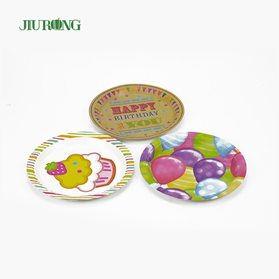 Food Grade Biodegradable Party Plates 9 inch 30cm Disposable Paper Dish