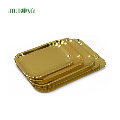 340mm Eco Friendly Biodegradable Paper Plates Bamboo For Birthday Party