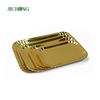 340mm Eco Friendly Biodegradable Paper Plates Bamboo For Birthday Party