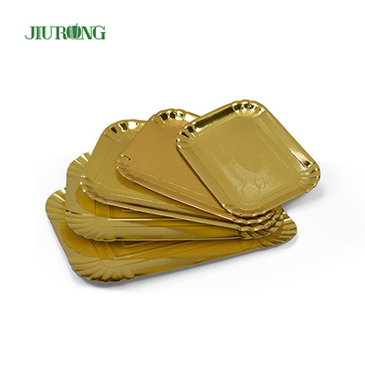 340mm Eco Friendly Biodegradable Paper Plates Bamboo For Birthday Party