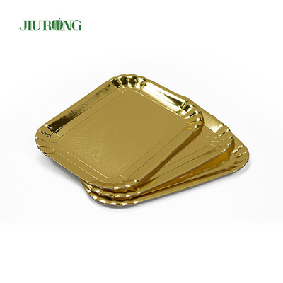 340mm Eco Friendly Biodegradable Paper Plates Bamboo For Birthday Party