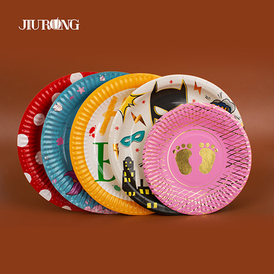 Customised Disposable Biodegradable Paper Plates Eco Friendly 10inch 33cm dia