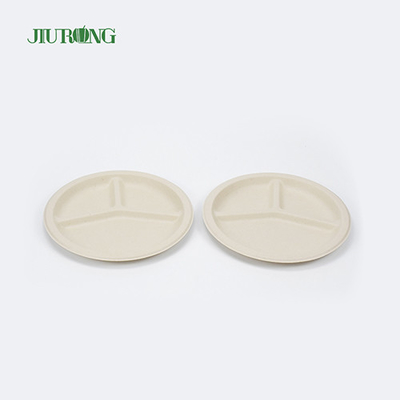 Bread Sugarcane Bagasse Disposable Plate Biodegradable round shape