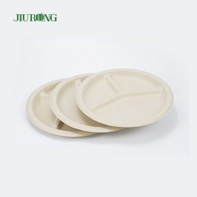 Bread Sugarcane Bagasse Disposable Plate Biodegradable round shape