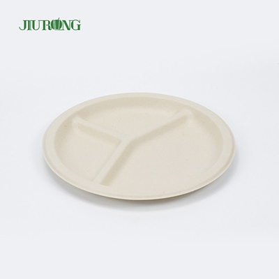 Bread Sugarcane Bagasse Disposable Plate Biodegradable round shape