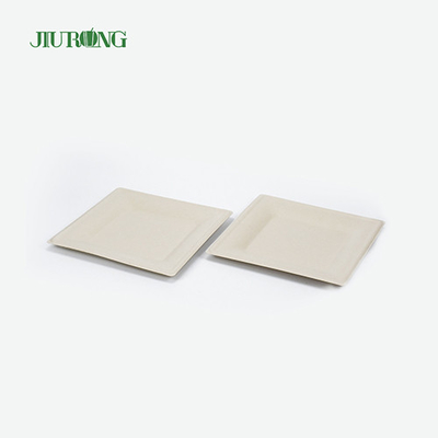 Matt Lamination Sugarcane Food Container White Paper Dinner Plates Jiurong