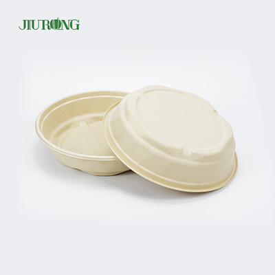 Compostable Round Sugarcane Food Container Disposable Biodegradable Paper Bowl