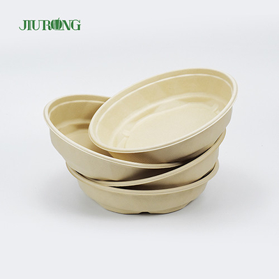 Compostable Round Sugarcane Food Container Disposable Biodegradable Paper Bowl