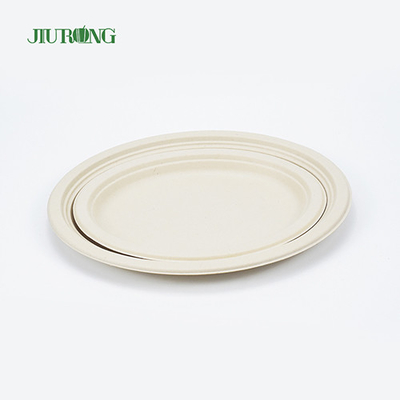 Waterproof Sugarcane Food Container 7inch 23cm Dia For Biscuit Sandwich