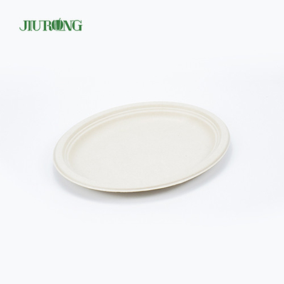 Waterproof Sugarcane Food Container 7inch 23cm Dia For Biscuit Sandwich